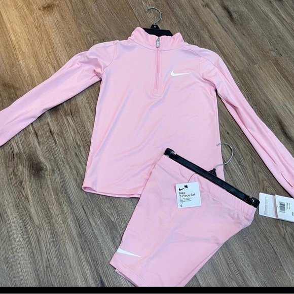 Nike Other - Nike Kids Pink Long-Sleeve  Set